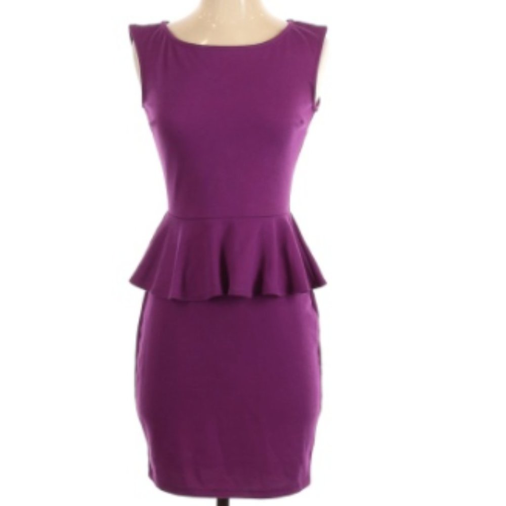 Purple peplum dress